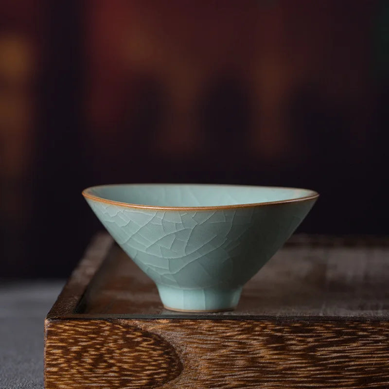 Willow celadon tea cup pair in Style 05