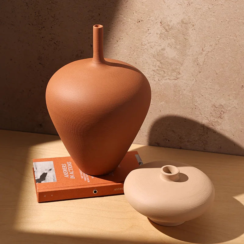 Plume ceramic tabletop vase
