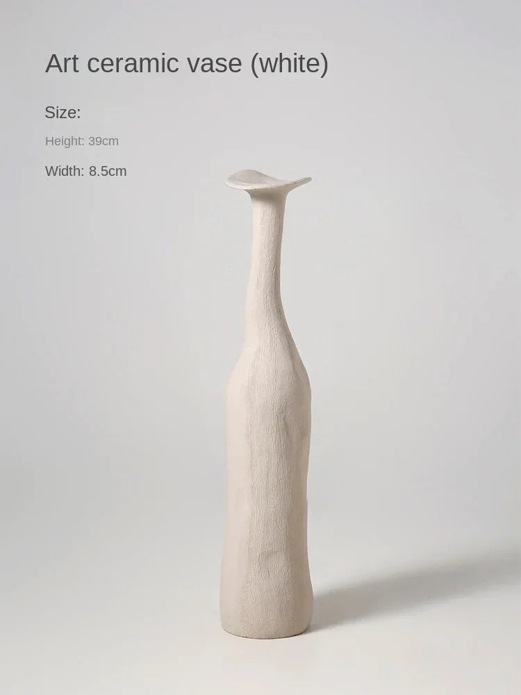 Mist small porcelain vase in chalk
