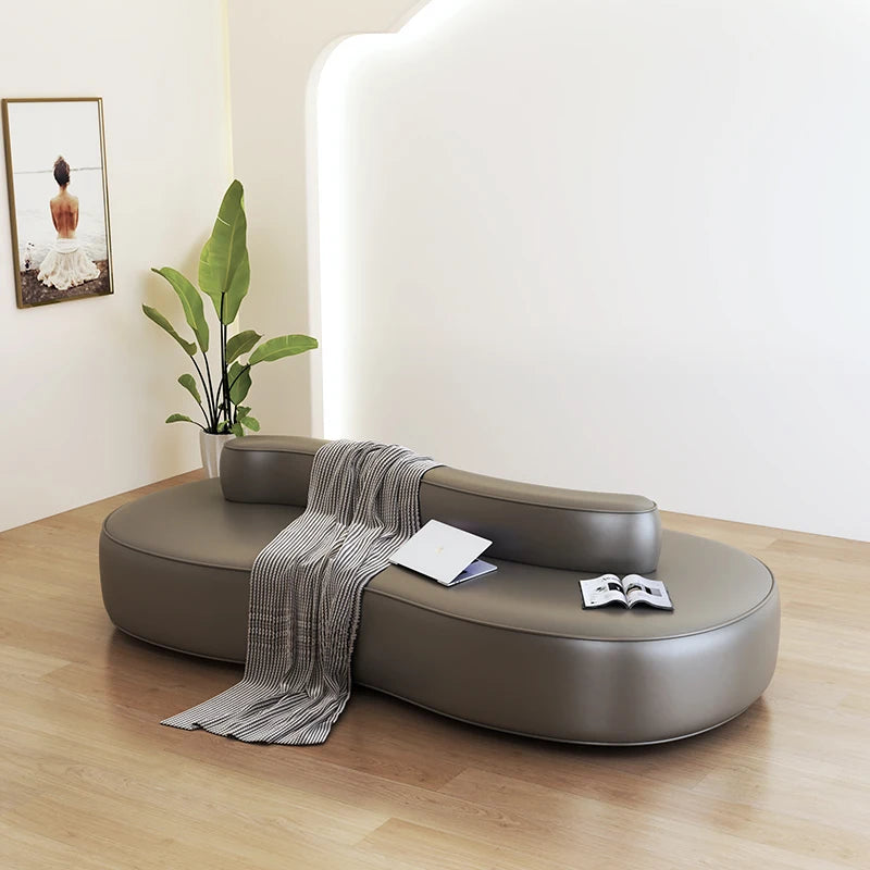 Serpentine curved sofa in Fabric B