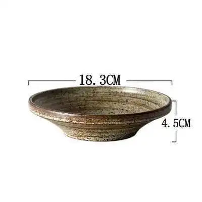 Hearth round ceramic tableware, 18.3 cm bowl