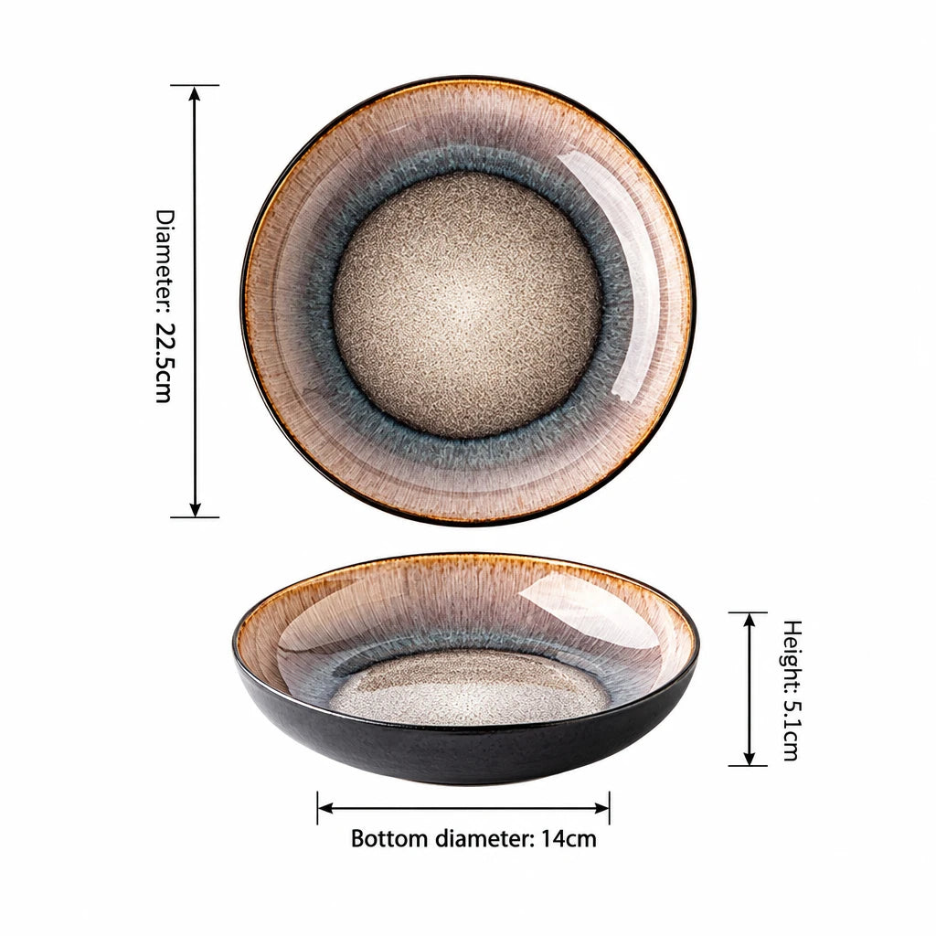 Aster gradient glaze bowl set