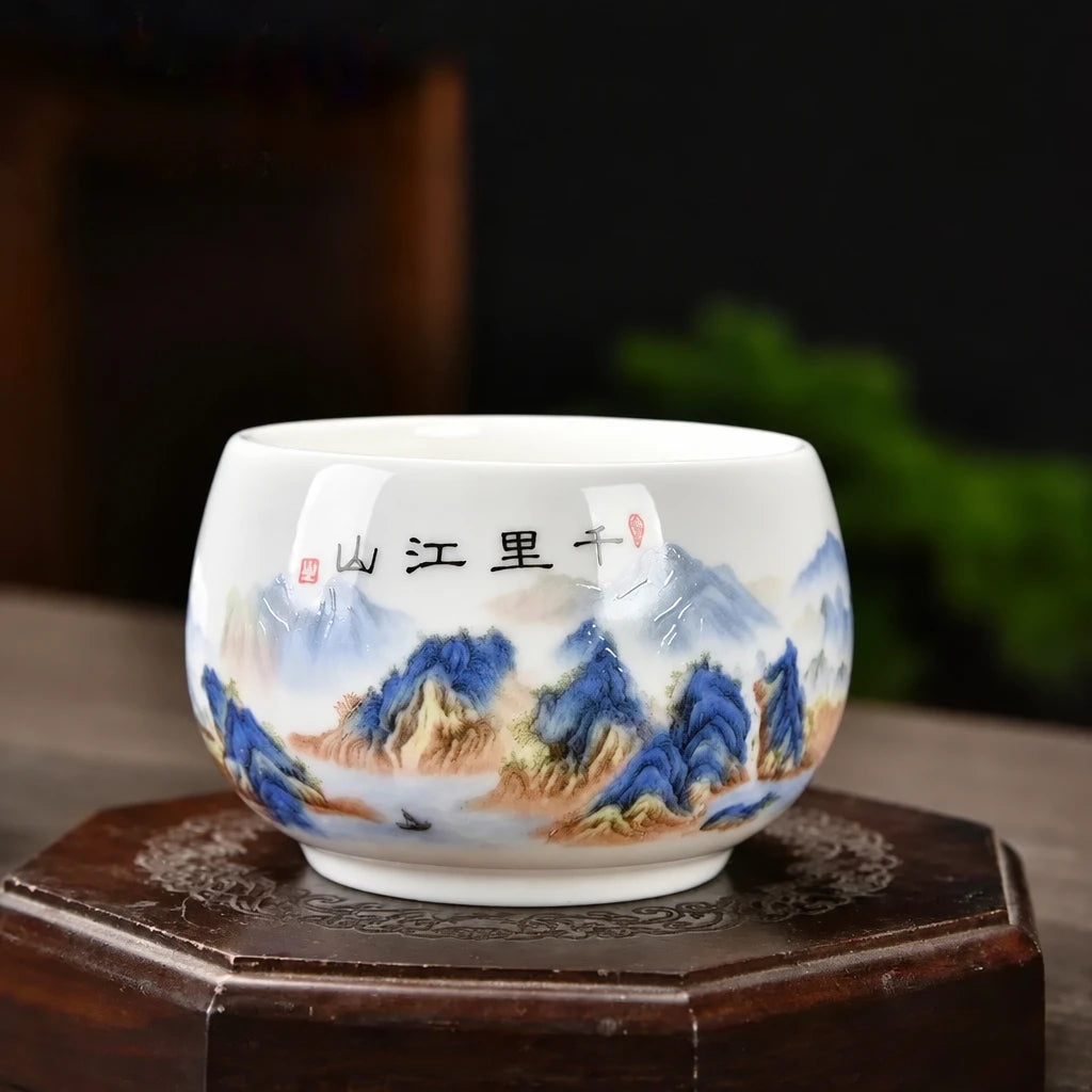 Opal jade-white tea cup, single cup