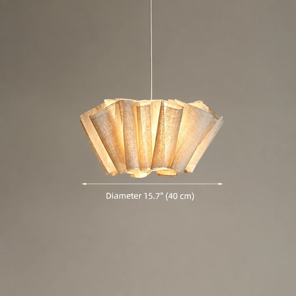 Pleat fabric pendant light, 40 cm
