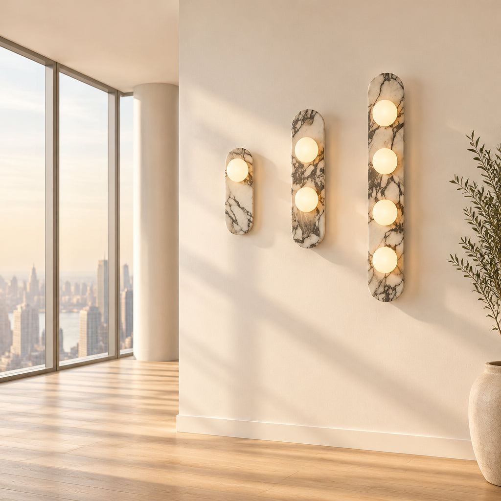 Quarry marble wall light