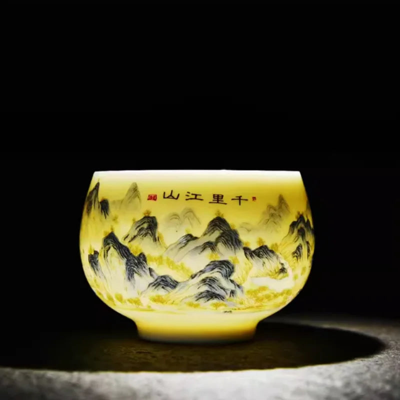Opal jade-white tea cup