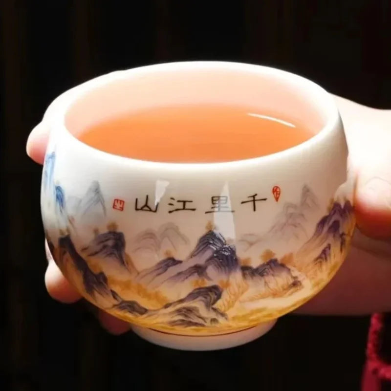 Opal jade-white tea cup