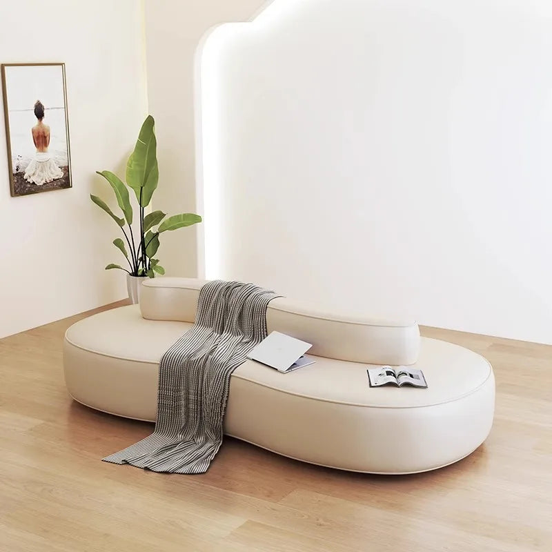 Serpentine curved sofa