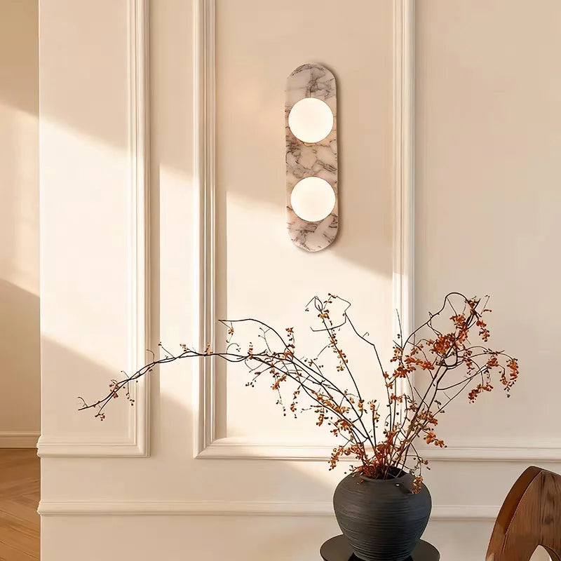 Quarry marble wall light