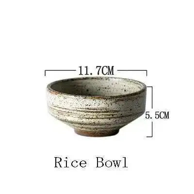 Hearth round ceramic tableware, rice bowl