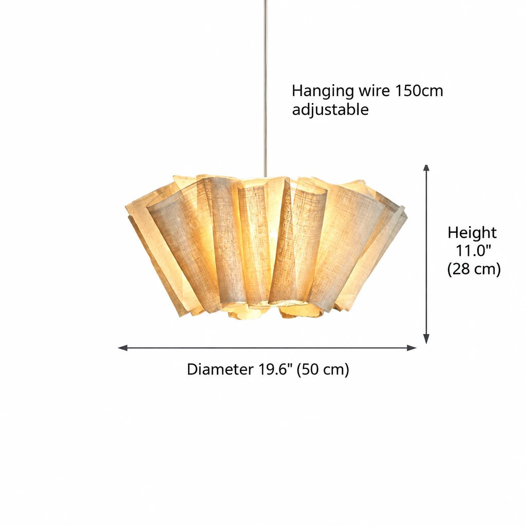 Pleat fabric pendant light, 50 cm