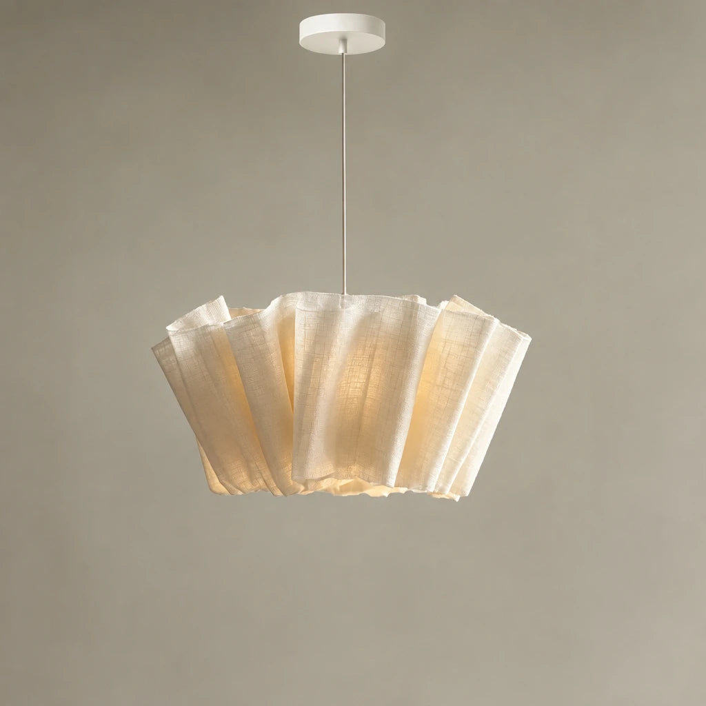 Pleat fabric pendant light