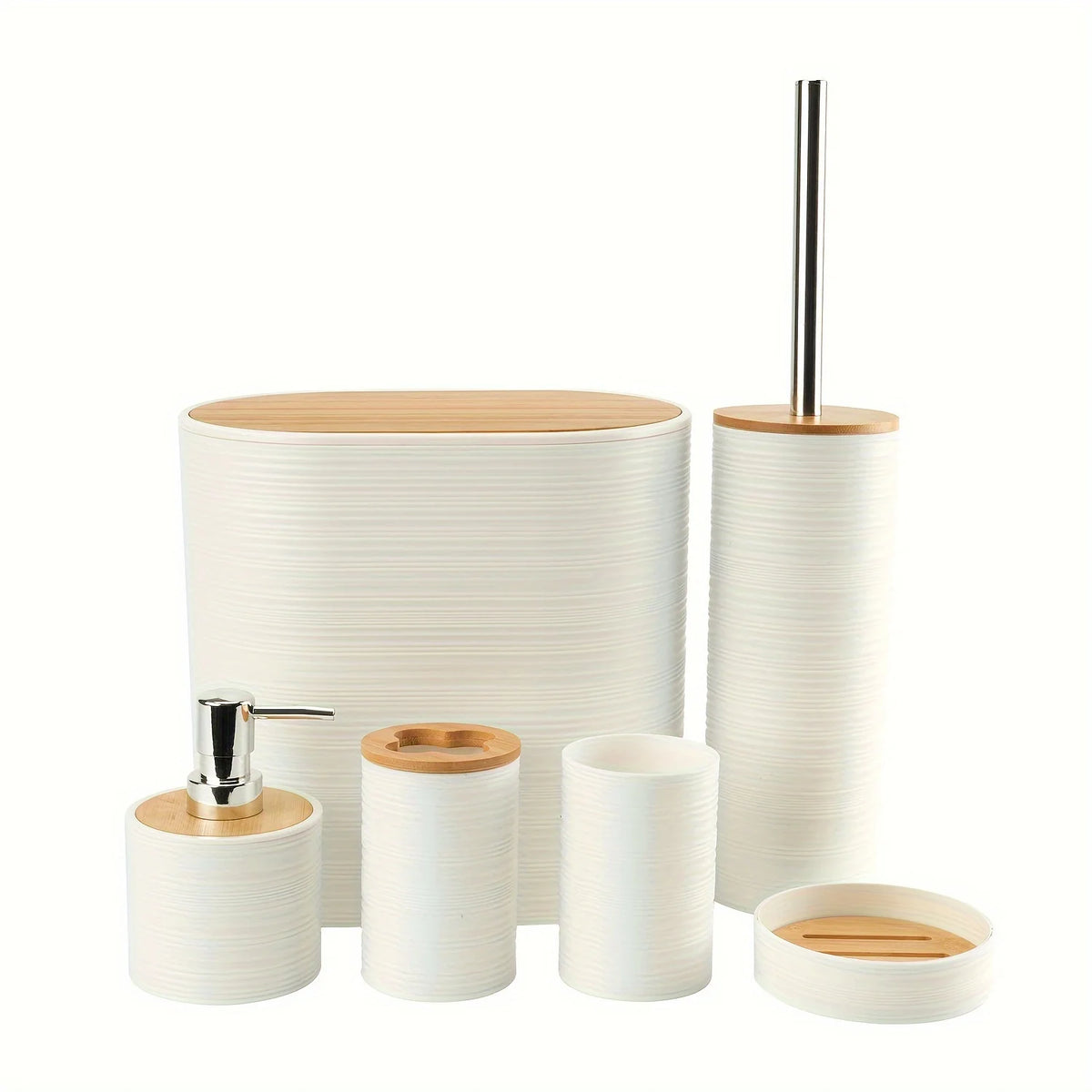 Dune 6-piece bathroom set in white