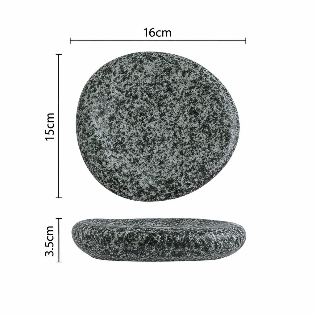 Cairn stone-pattern porcelain plate