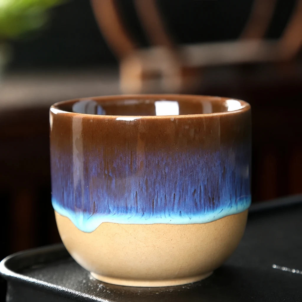 Ember Jianzhan tea cup in brown