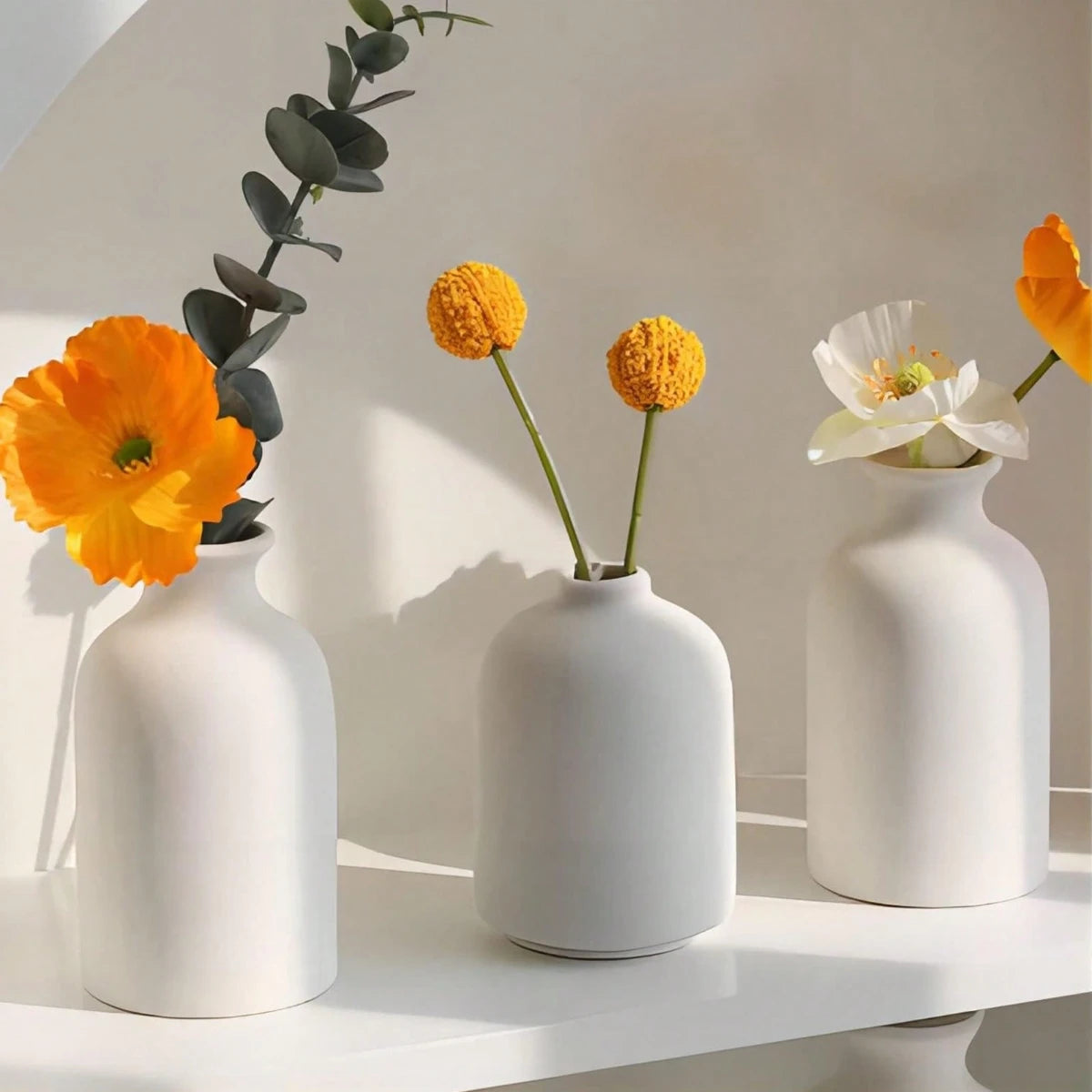 Grove 3-piece ceramic vase set