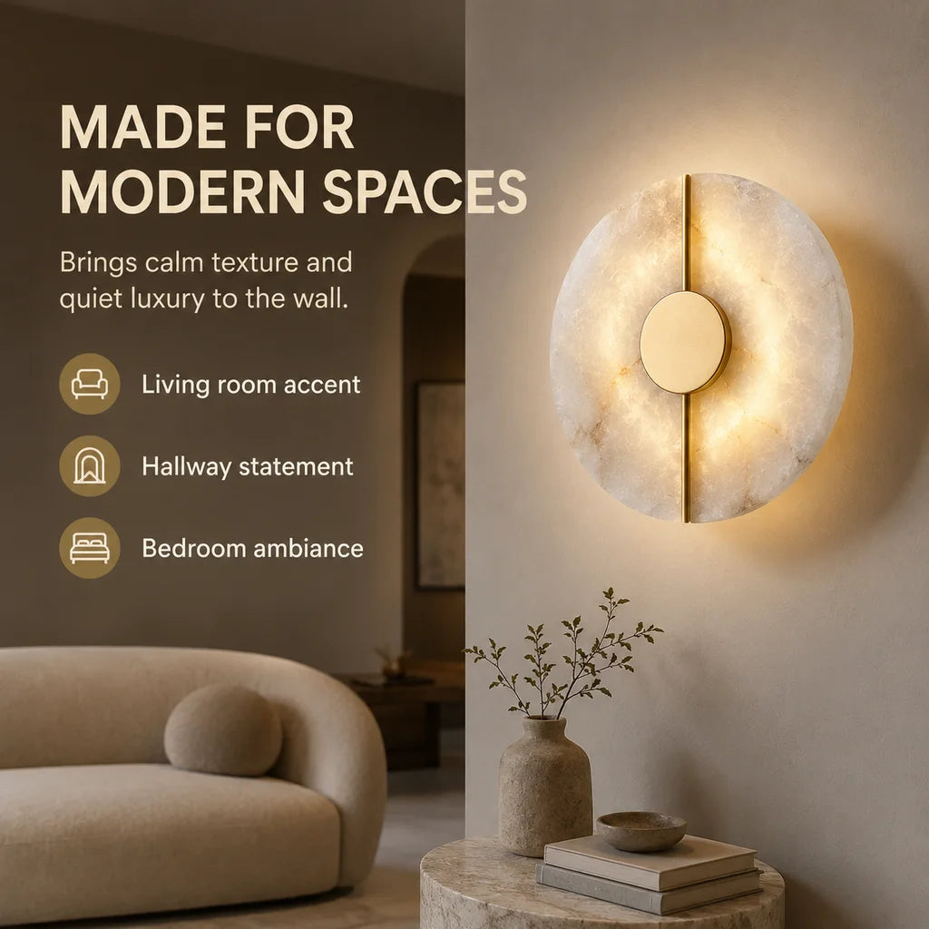 Vale alabaster wall light
