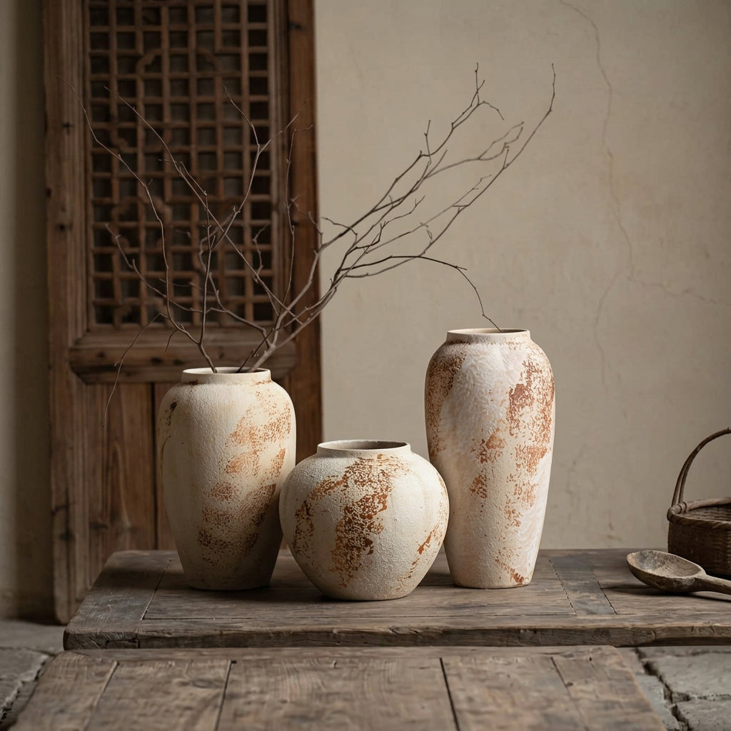 Sprig spotted ceramic planter