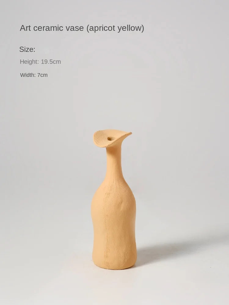 Mist small porcelain vase in butter