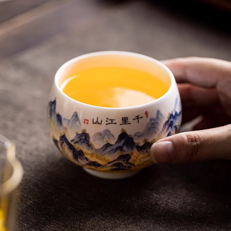 Opal jade-white tea cup