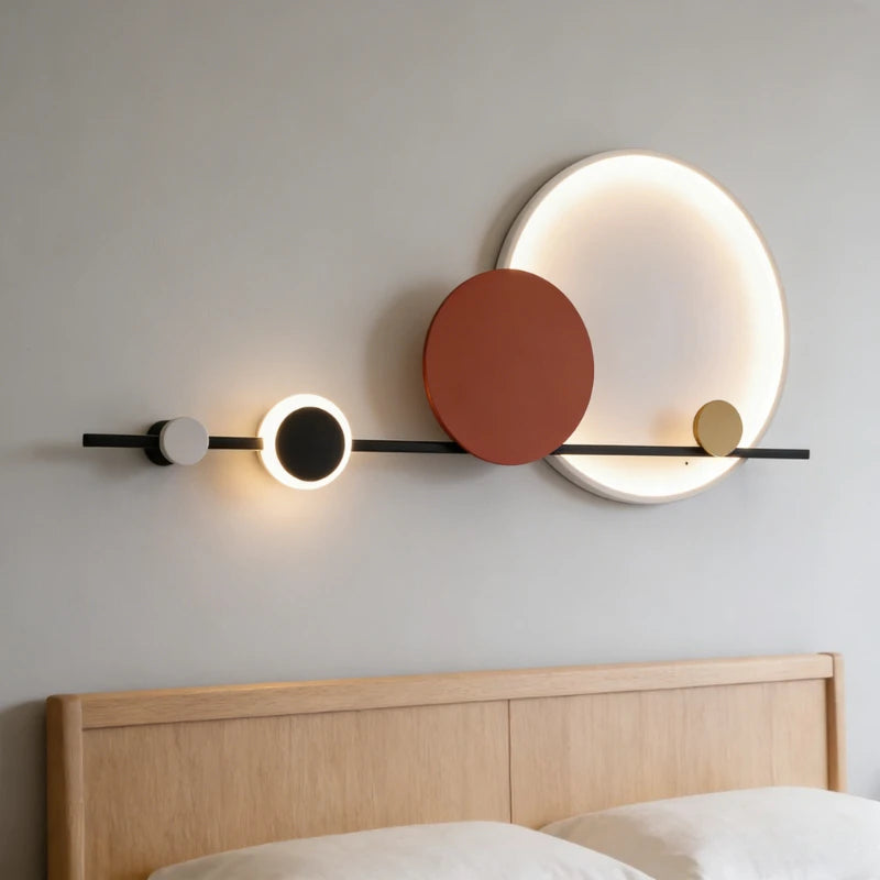 Reed metal wall light