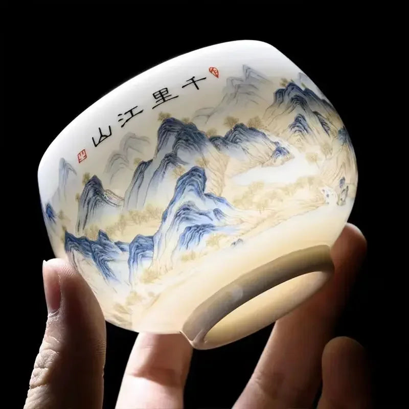 Opal jade-white tea cup
