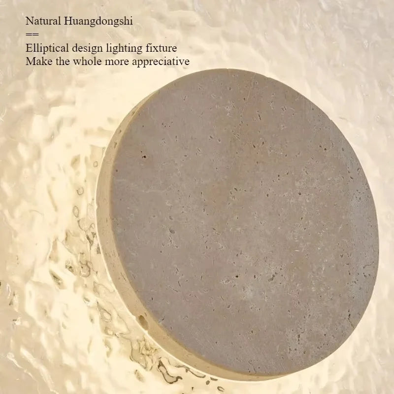 Orbit marble circle LED wall light
