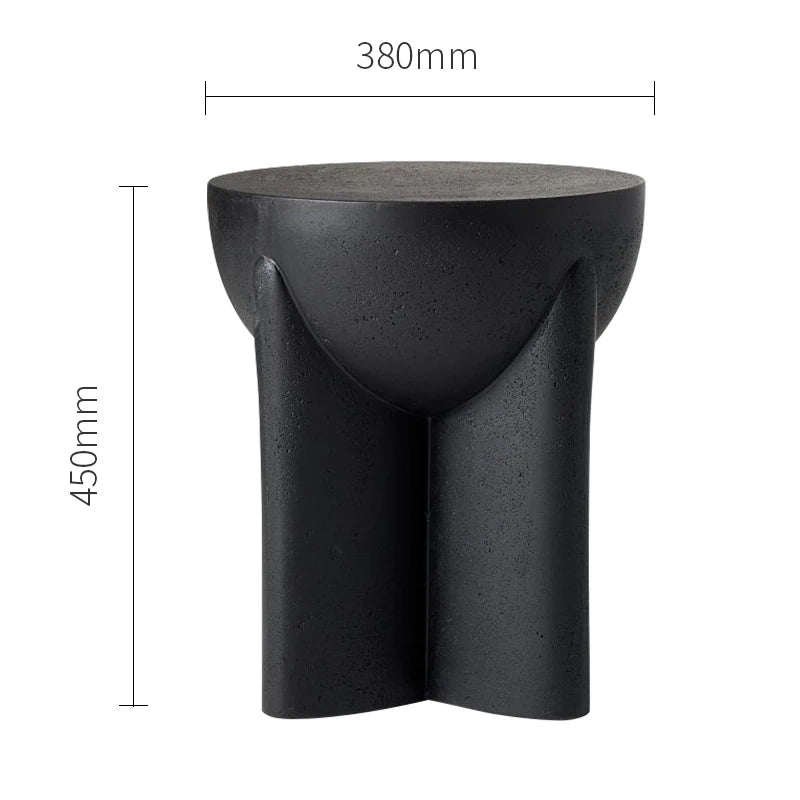 Halo round side table in black