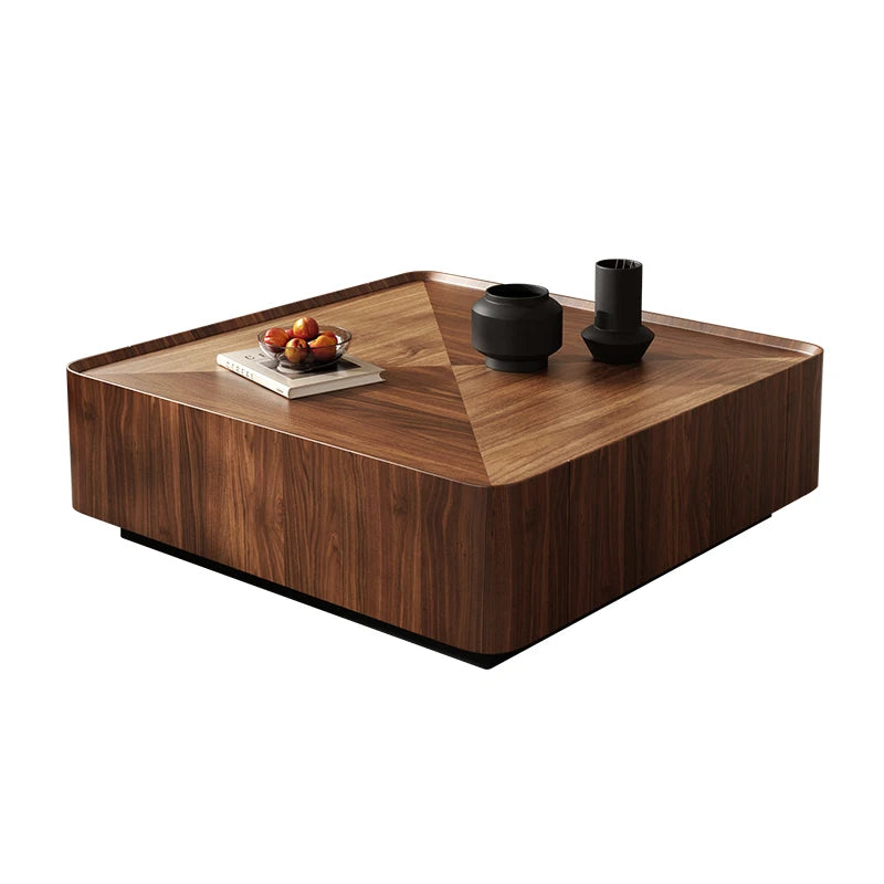 Linden walnut coffee table, 80 x 80 cm