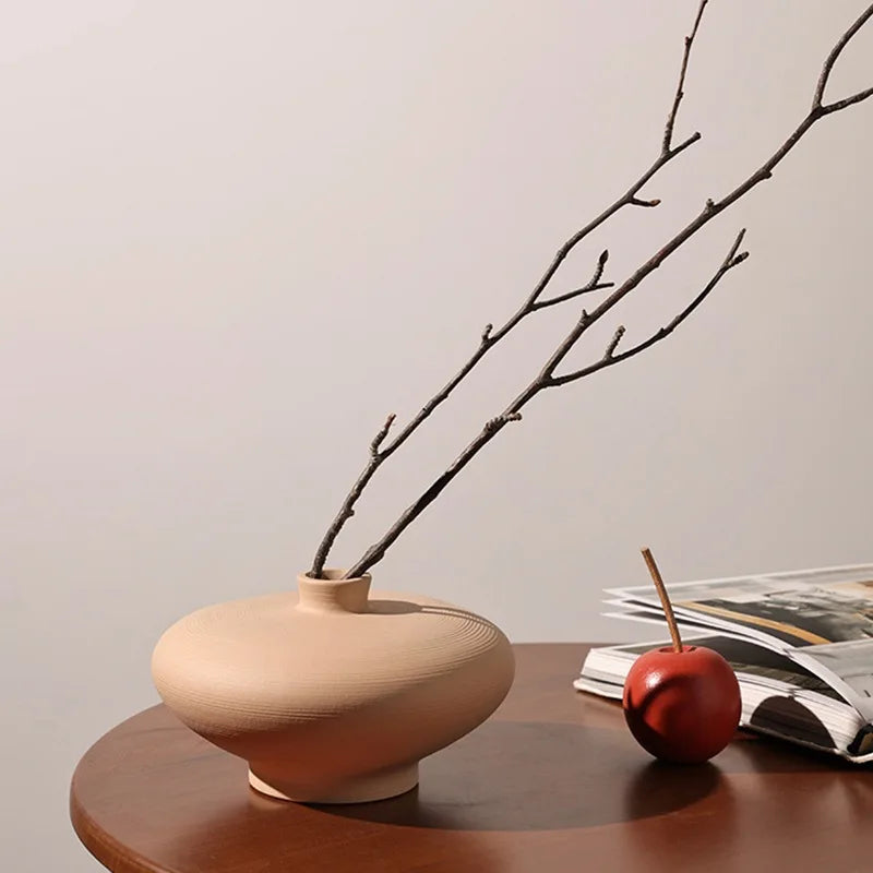 Plume ceramic tabletop vase