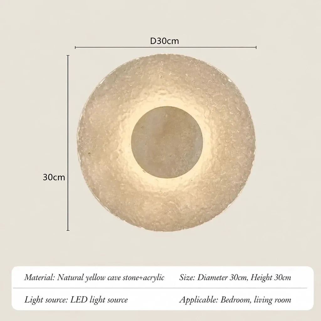 Orbit marble circle LED wall light, perfect circle style