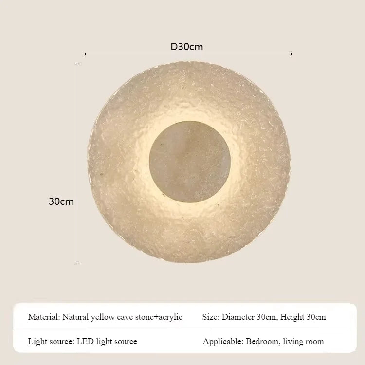 Orbit marble circle LED wall light, perfect circle style
