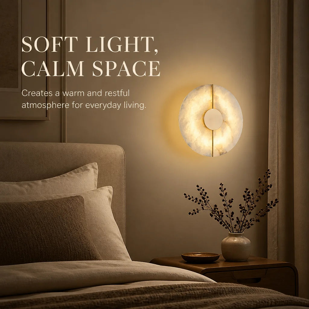 Vale alabaster wall light