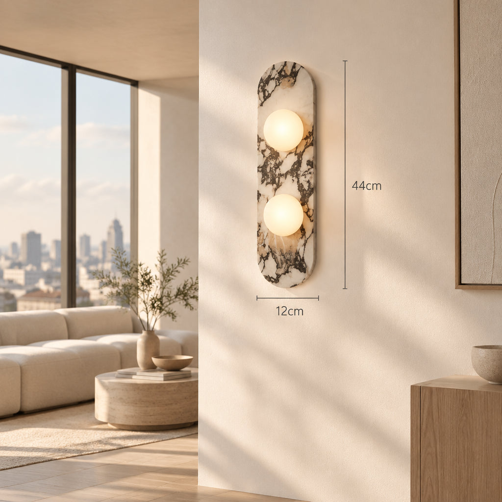 Quarry marble wall light