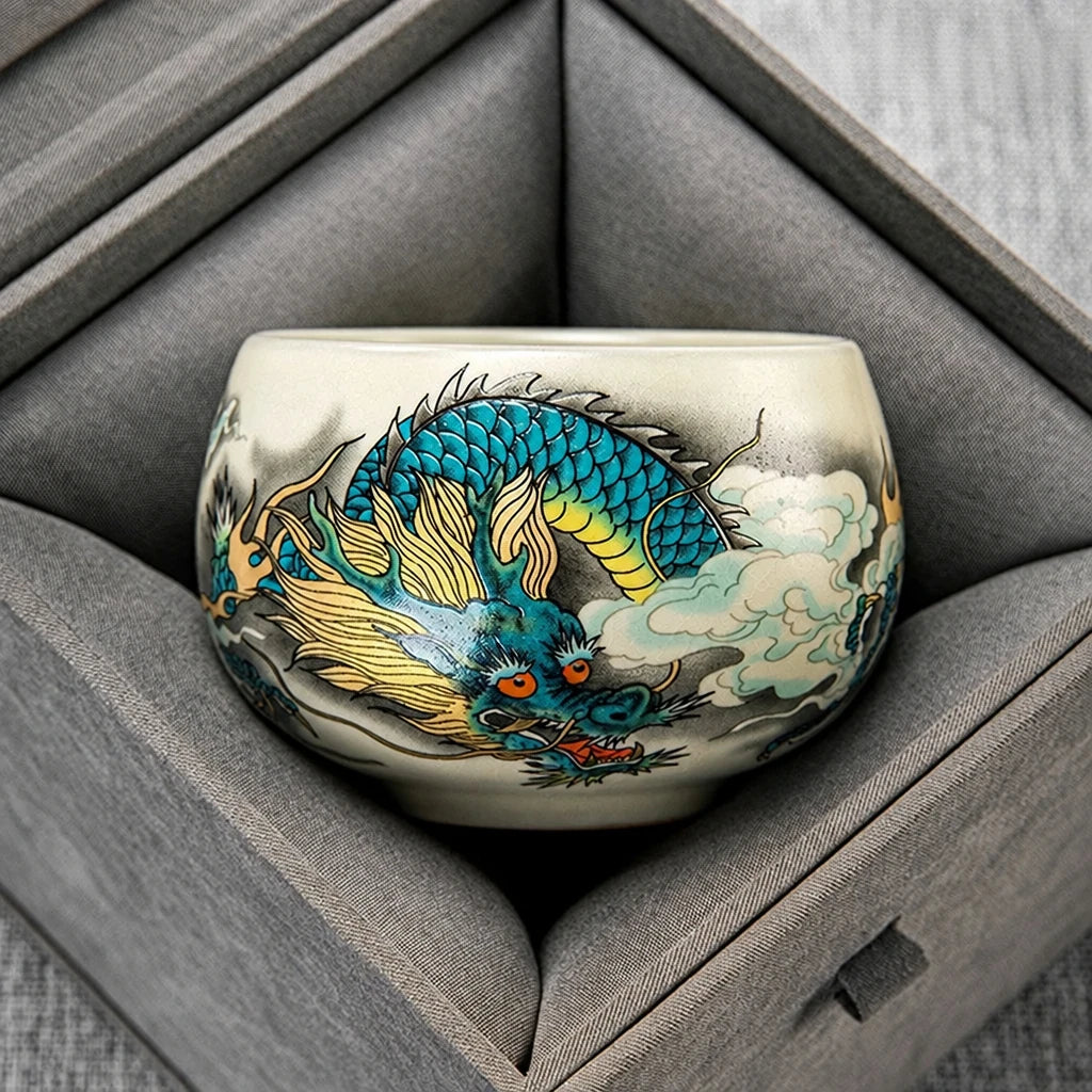 Opal jade-white tea cup, matte finish, Style A