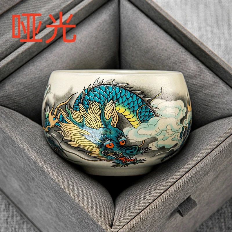 Opal jade-white tea cup, matte finish, Style A