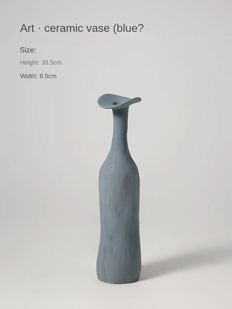 Mist small porcelain vase in dusty blue