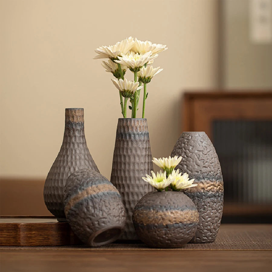 Fern small pottery bud vase