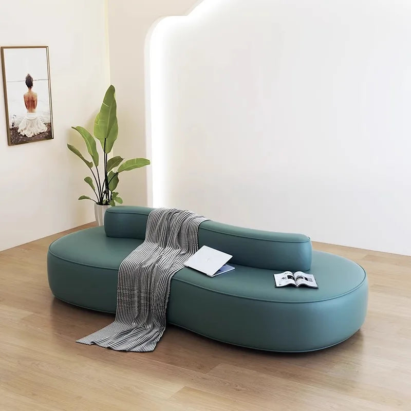 Serpentine curved sofa
