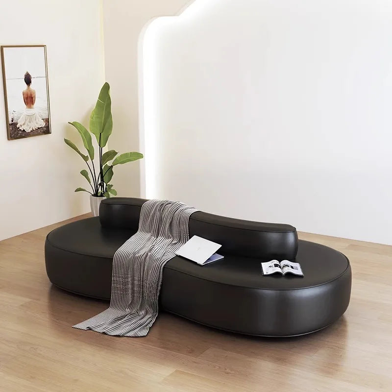 Serpentine curved sofa