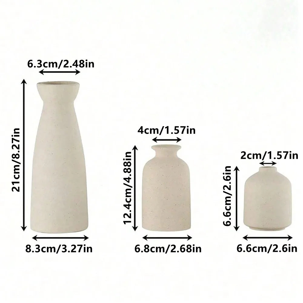 Grove 3-piece ceramic vase set