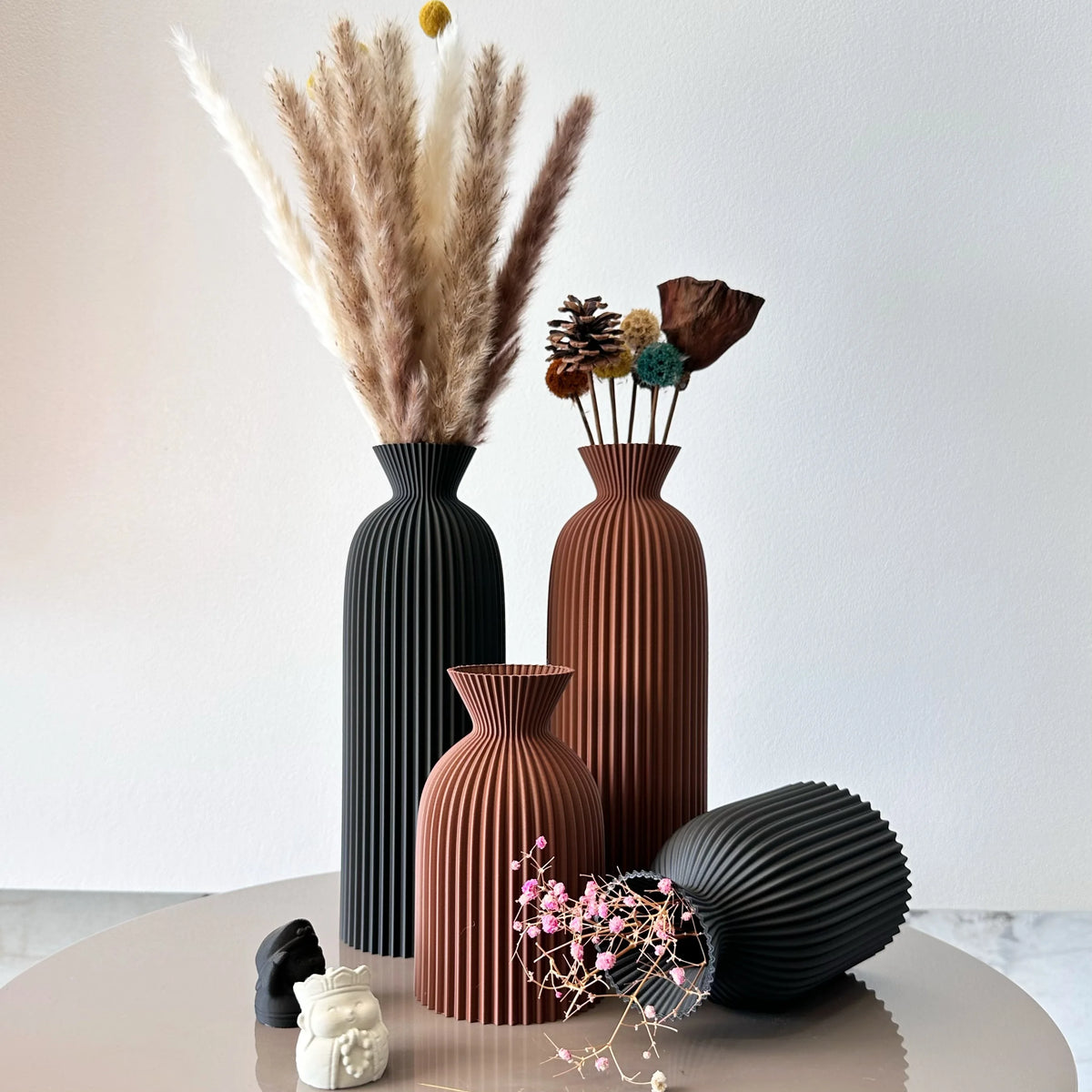 Ripple 2-piece vase set