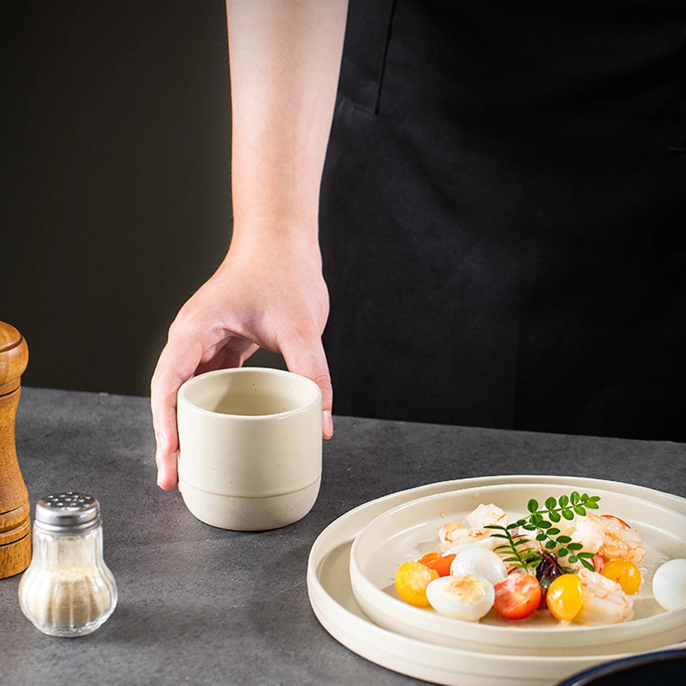 Bower round ceramic cup