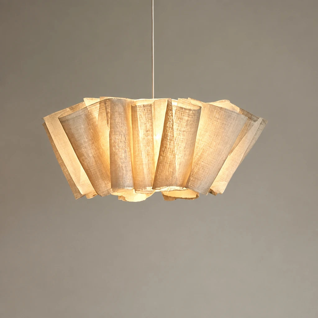 Pleat fabric pendant light, 60 cm