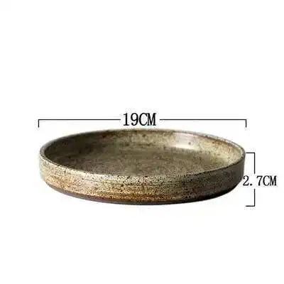 Hearth round ceramic tableware, 19 cm plate