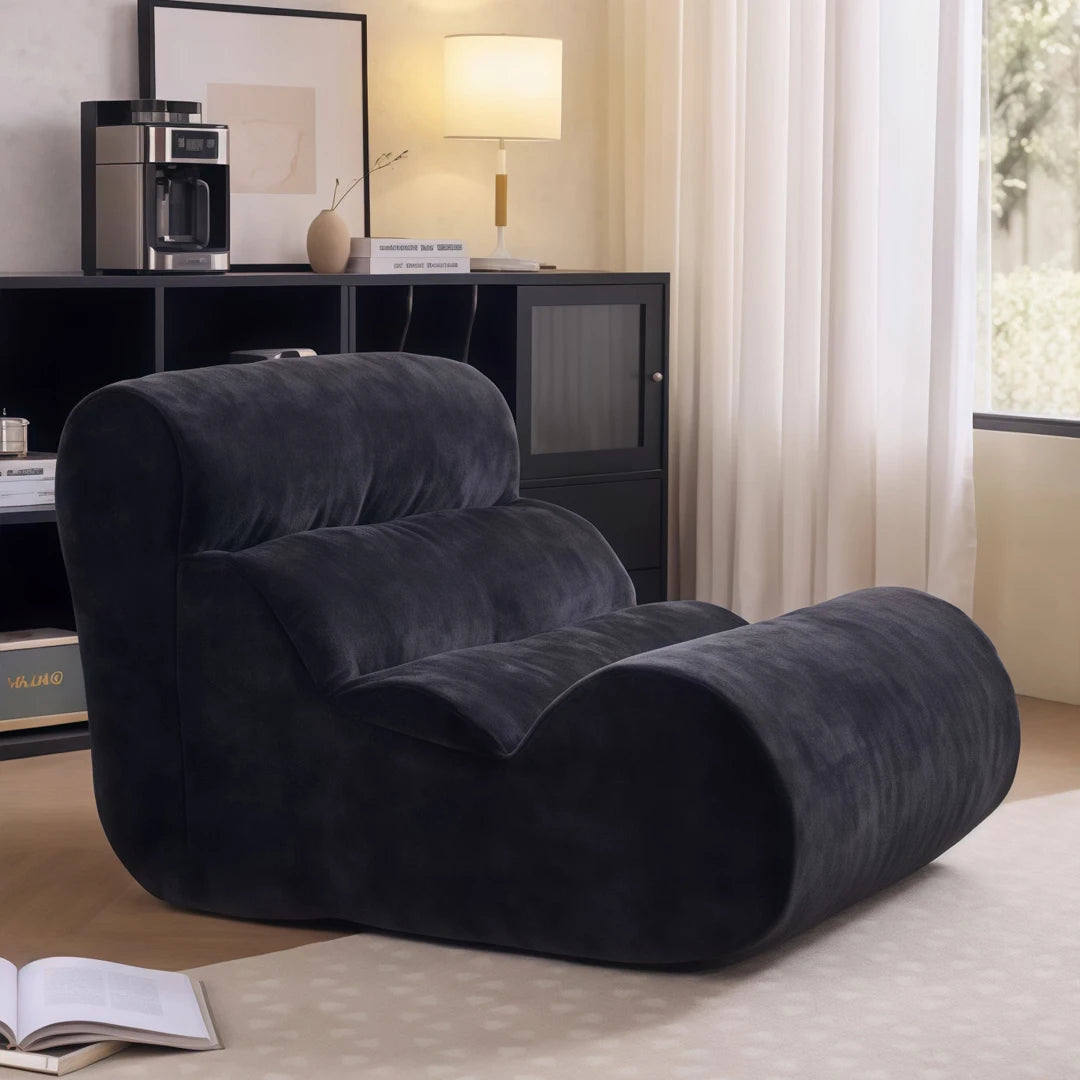 Drift curved floor lounge in black