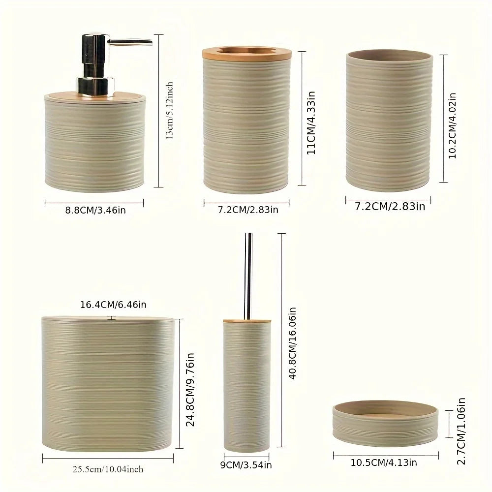 Dune 6-piece bathroom set