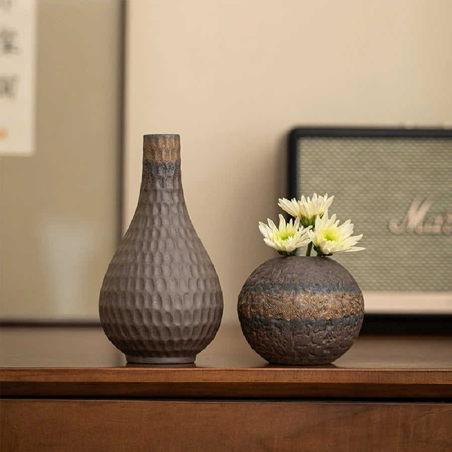 Fern small pottery bud vase